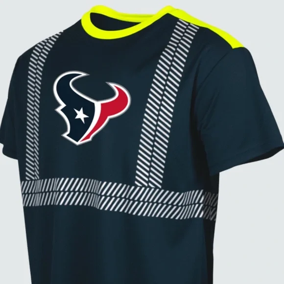 NWT [Buffalo Outdoors] xNFL Houston Texans Safety Short-Sleeve Performance Shirt - Picture 2 of 10
